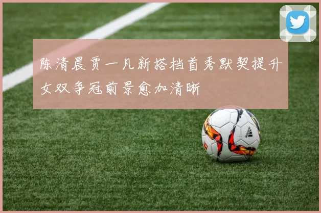 陈清晨贾一凡新搭档首秀默契提升女双争冠前景愈加清晰